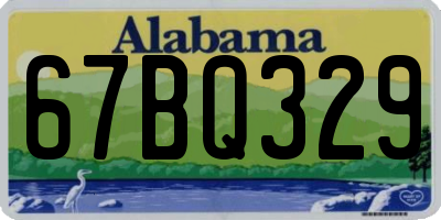 AL license plate 67BQ329