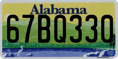 AL license plate 67BQ330