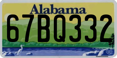AL license plate 67BQ332