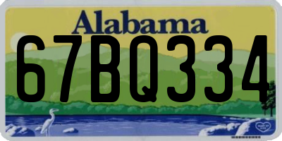 AL license plate 67BQ334