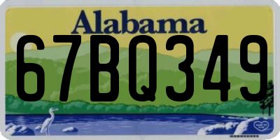 AL license plate 67BQ349