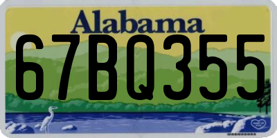AL license plate 67BQ355