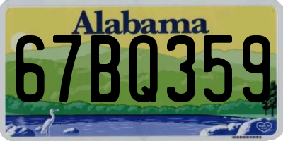 AL license plate 67BQ359