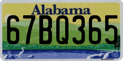 AL license plate 67BQ365