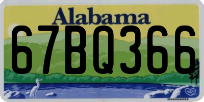 AL license plate 67BQ366
