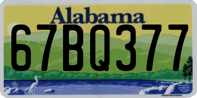 AL license plate 67BQ377