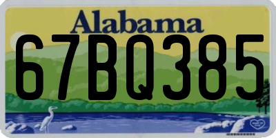 AL license plate 67BQ385