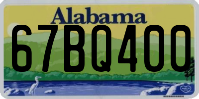 AL license plate 67BQ400