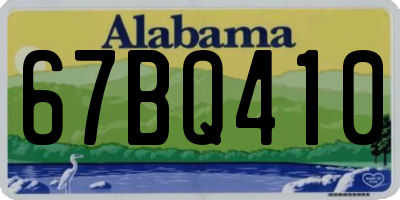 AL license plate 67BQ410