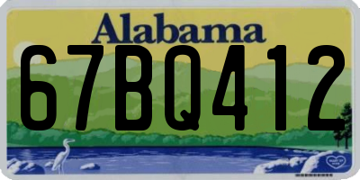 AL license plate 67BQ412