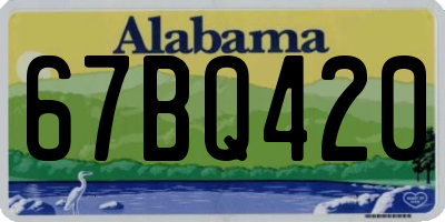 AL license plate 67BQ420