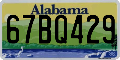 AL license plate 67BQ429