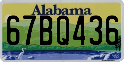 AL license plate 67BQ436