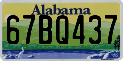 AL license plate 67BQ437