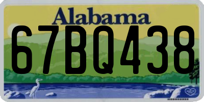 AL license plate 67BQ438