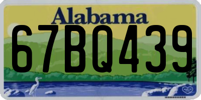 AL license plate 67BQ439