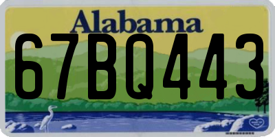 AL license plate 67BQ443