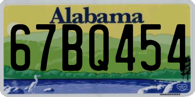 AL license plate 67BQ454