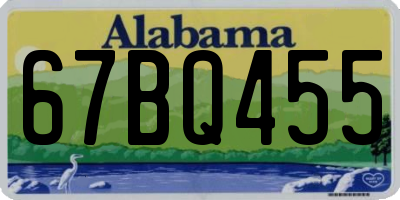 AL license plate 67BQ455