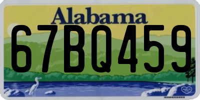 AL license plate 67BQ459