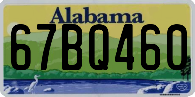 AL license plate 67BQ460