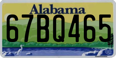 AL license plate 67BQ465