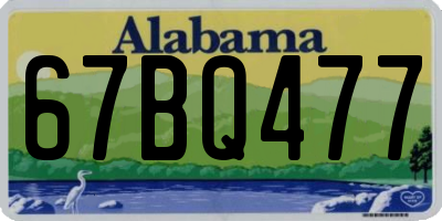 AL license plate 67BQ477