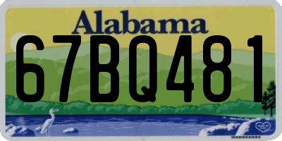 AL license plate 67BQ481