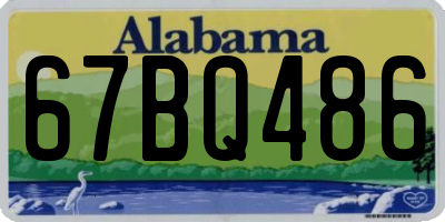 AL license plate 67BQ486