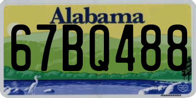 AL license plate 67BQ488