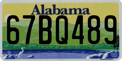 AL license plate 67BQ489