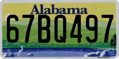AL license plate 67BQ497