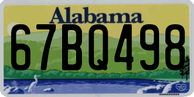 AL license plate 67BQ498