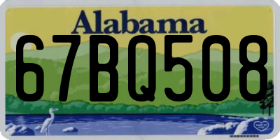 AL license plate 67BQ508