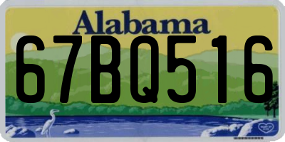 AL license plate 67BQ516