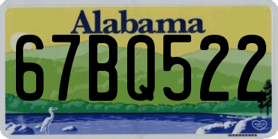 AL license plate 67BQ522