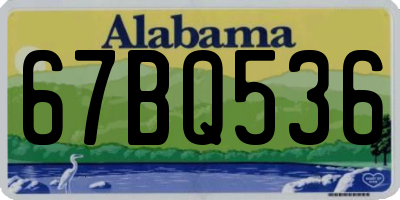 AL license plate 67BQ536