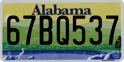 AL license plate 67BQ537
