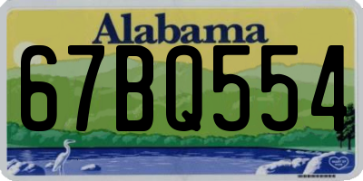 AL license plate 67BQ554