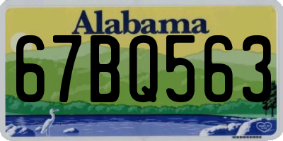 AL license plate 67BQ563