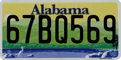 AL license plate 67BQ569