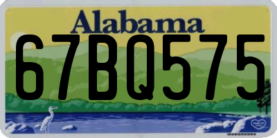 AL license plate 67BQ575