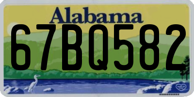 AL license plate 67BQ582