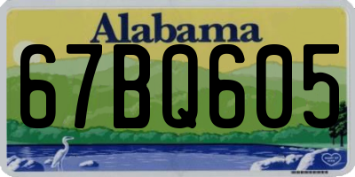 AL license plate 67BQ605