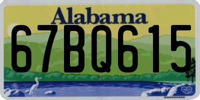 AL license plate 67BQ615