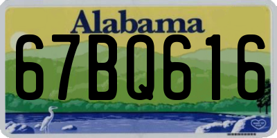 AL license plate 67BQ616