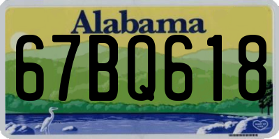 AL license plate 67BQ618