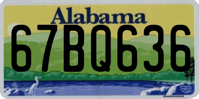 AL license plate 67BQ636