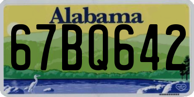 AL license plate 67BQ642