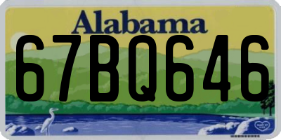 AL license plate 67BQ646